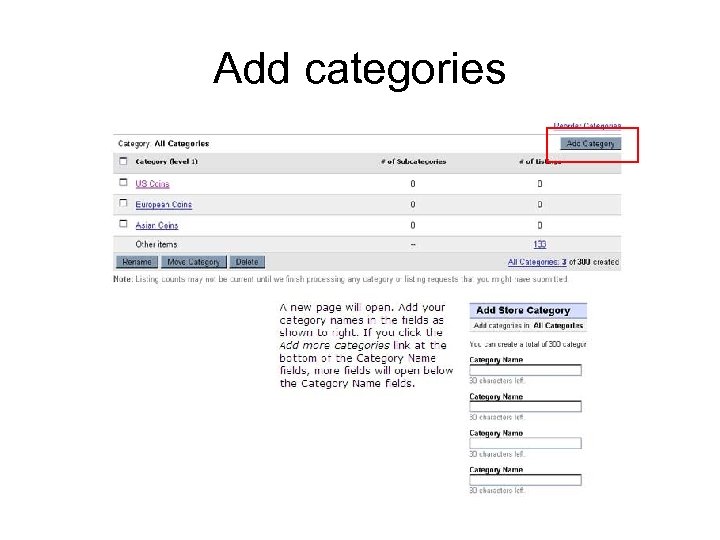 Add categories 