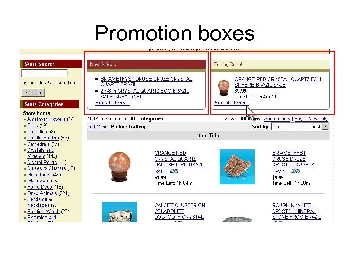 Promotion boxes 
