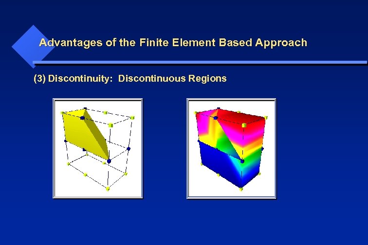 Advantages of the Finite Element Based Approach (3) Discontinuity: Discontinuous Regions 
