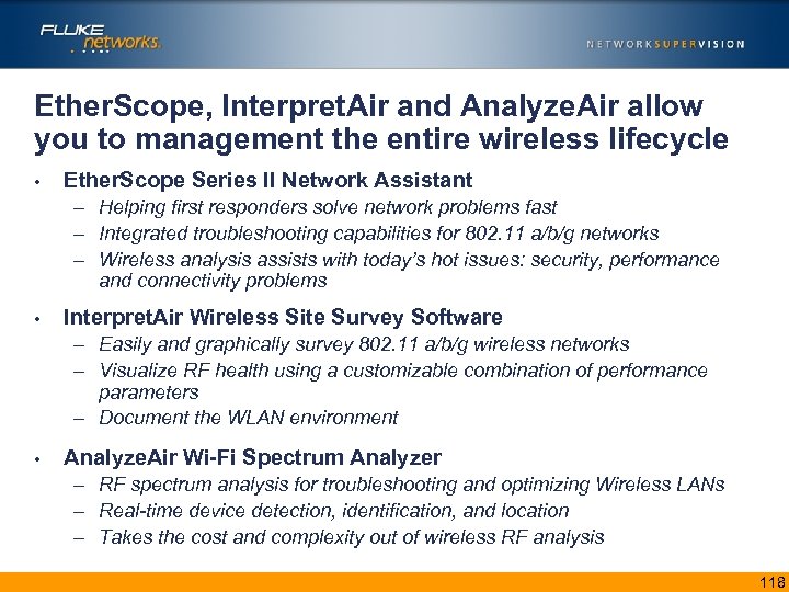 Ether. Scope, Interpret. Air and Analyze. Air allow you to management the entire wireless