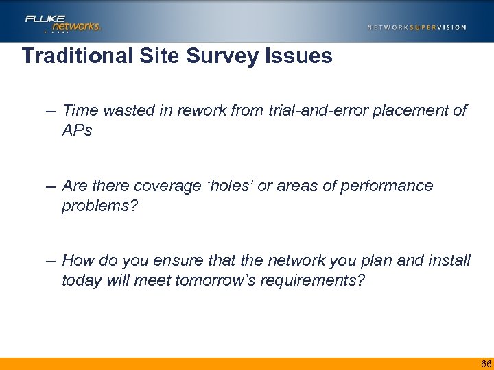 Traditional Site Survey Issues – Time wasted in rework from trial-and-error placement of APs