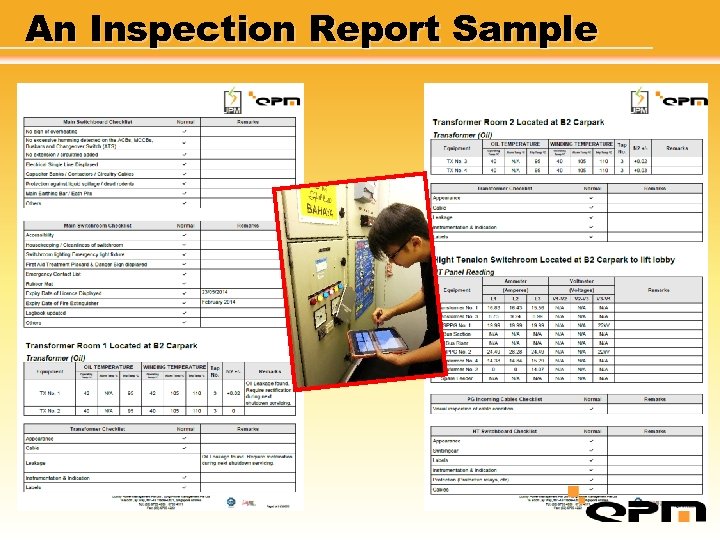 An Inspection Report Sample 