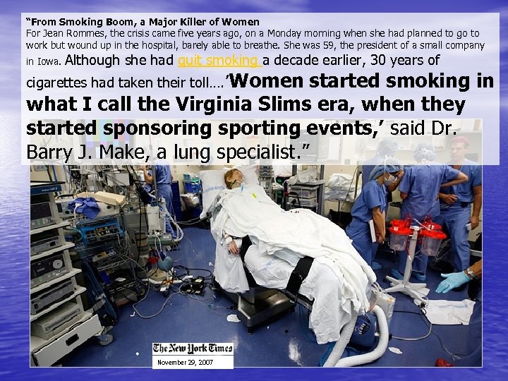 “From Smoking Boom, a Major Killer of Women For Jean Rommes, the crisis came