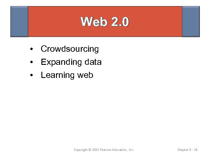 Web 2. 0 • Crowdsourcing • Expanding data • Learning web Copyright © 2015
