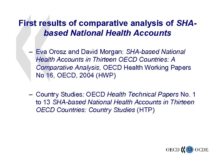 First results of comparative analysis of SHAbased National Health Accounts – Eva Orosz and