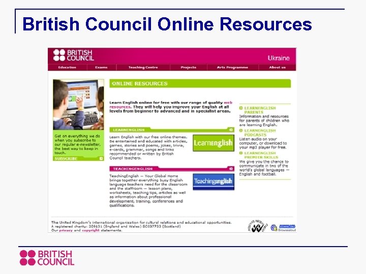 British Council Online Resources 