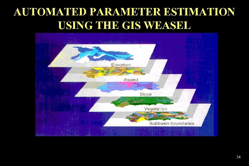 AUTOMATED PARAMETER ESTIMATION USING THE GIS WEASEL 34 
