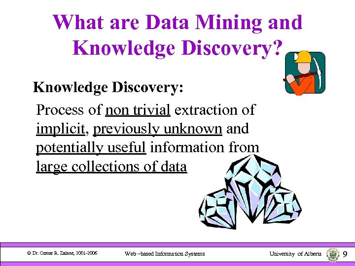 What are Data Mining and Knowledge Discovery? Knowledge Discovery: Process of non trivial extraction