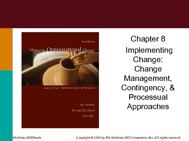 Chapter 8 Implementing Change: Change Management, Contingency, & Processual Approaches Mc. Graw-Hill/Irwin Copyright ©