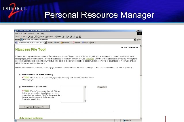 Personal Resource Manager 