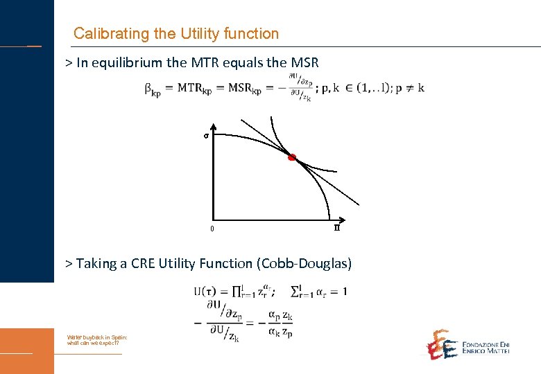Calibrating the Utility function > In equilibrium the MTR equals the MSR σ 0