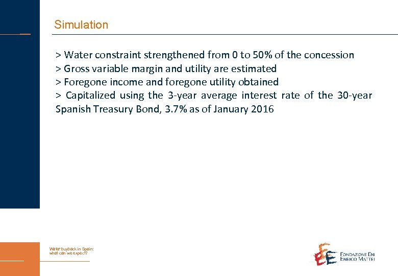 Simulation > Water constraint strengthened from 0 to 50% of the concession > Gross