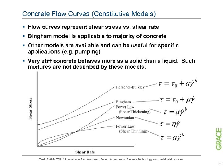 Concrete Flow Curves (Constitutive Models) § Flow curves represent shear stress vs. shear rate