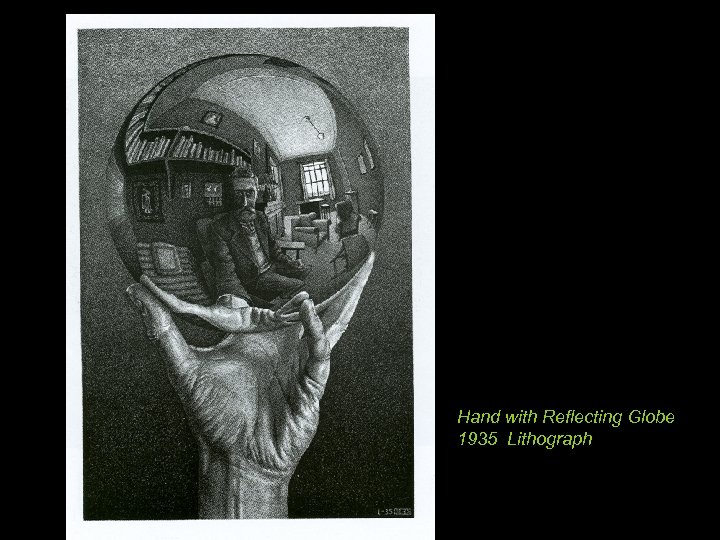 Hand with Reflecting Globe 1935 Lithograph 