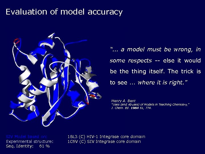 Evaluation of model accuracy “. . . a model must be wrong, in some