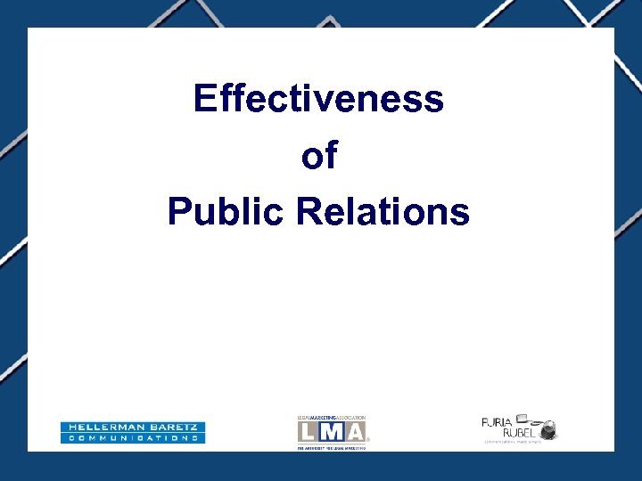 Effectiveness of Public Relations 