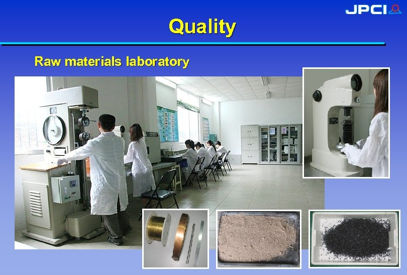 Quality Raw materials laboratory 