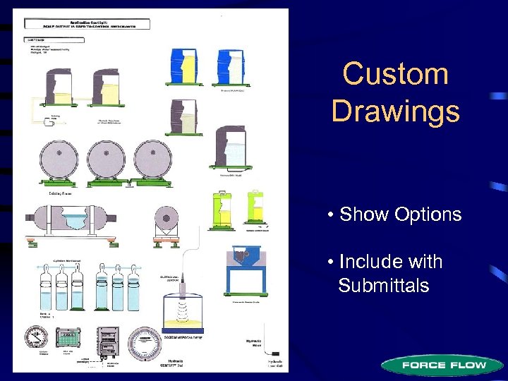 Custom Drawings • Show Options • Include with Submittals 