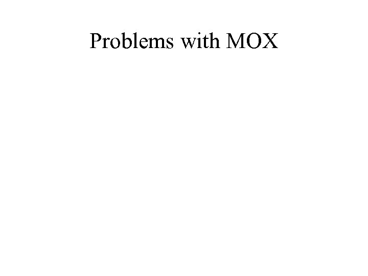 Problems with MOX 