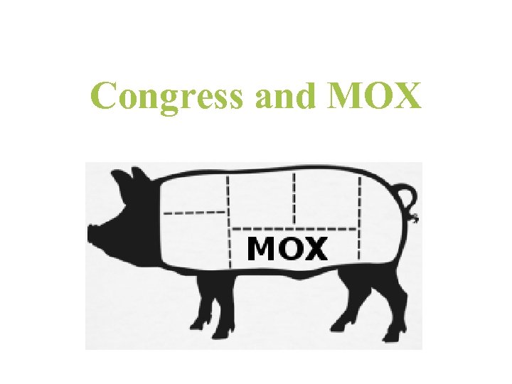 Congress and MOX 