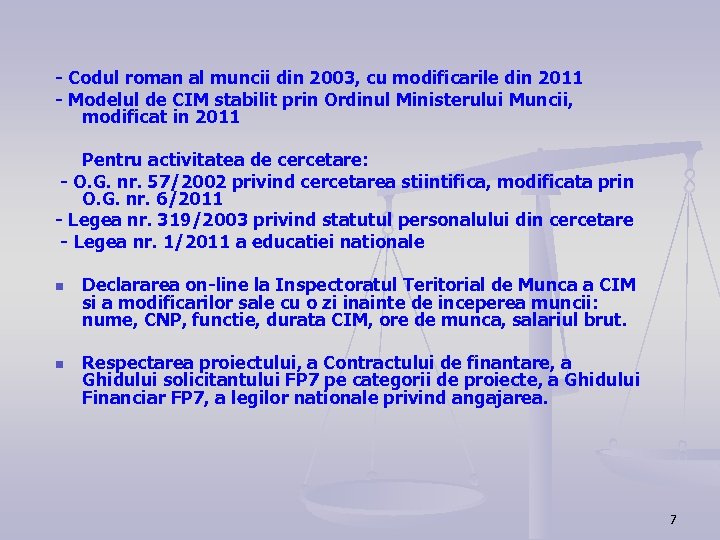 - Codul roman al muncii din 2003, cu modificarile din 2011 - Modelul de