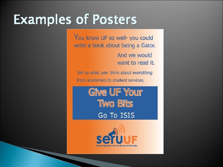 Examples of Posters 