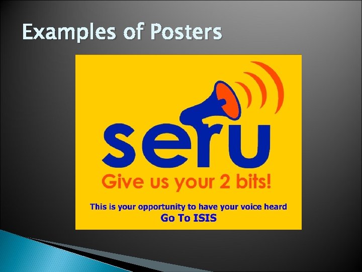 Examples of Posters 