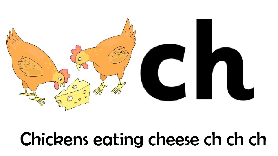 Chickens eating cheese ch ch ch 