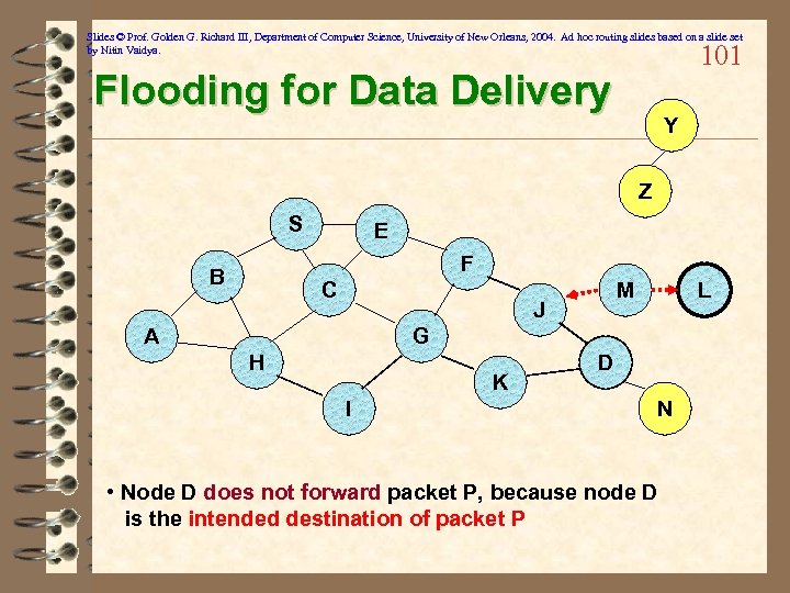 Slides © Prof. Golden G. Richard III, Department of Computer Science, University of New