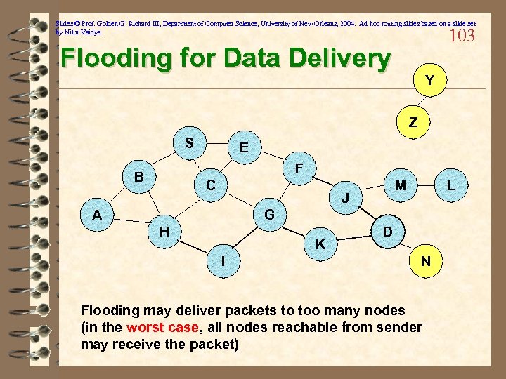 Slides © Prof. Golden G. Richard III, Department of Computer Science, University of New