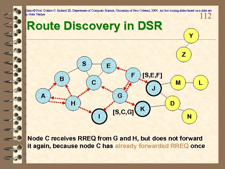 Slides © Prof. Golden G. Richard III, Department of Computer Science, University of New