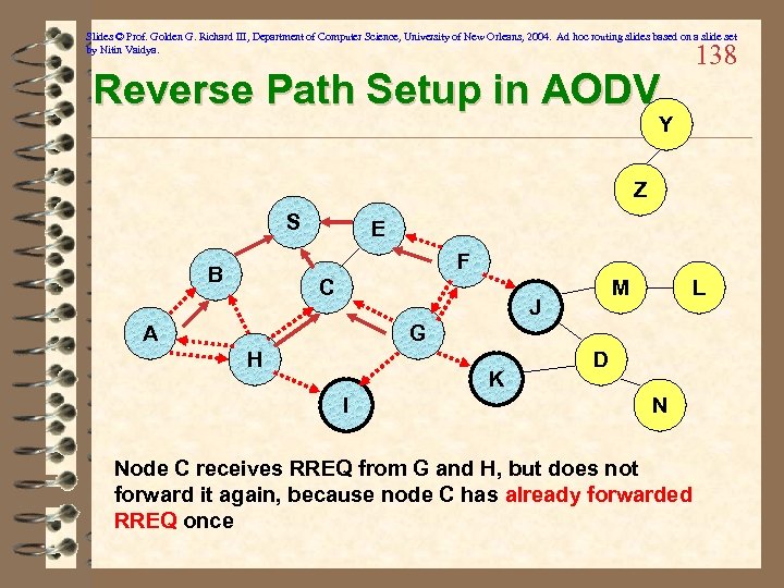 Slides © Prof. Golden G. Richard III, Department of Computer Science, University of New