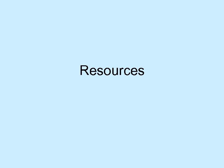 Resources 