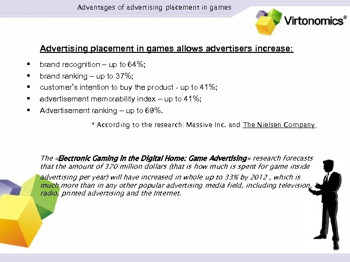 Advantages of advertising placement in games Advertising placement in games allows advertisers increase: §
