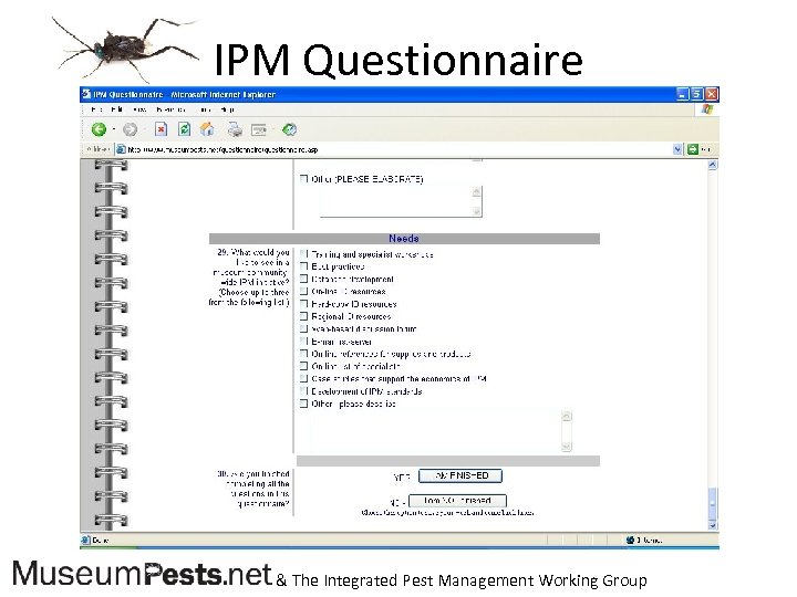 IPM Questionnaire & The Integrated Pest Management Working Group 