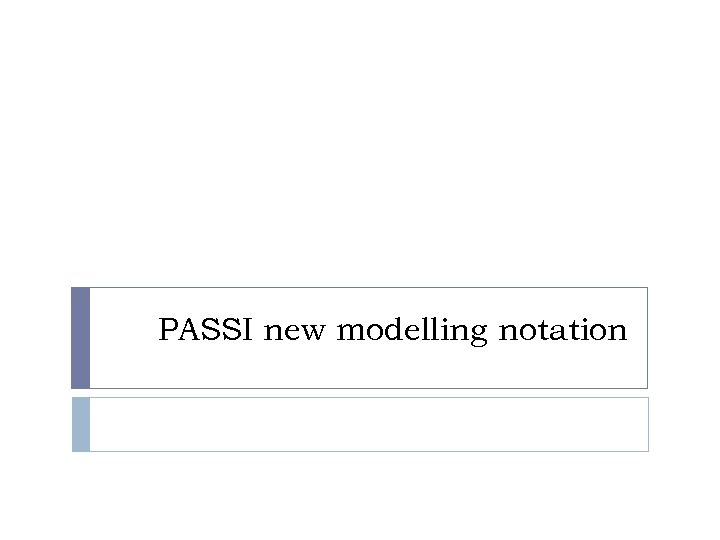 PASSI new modelling notation 