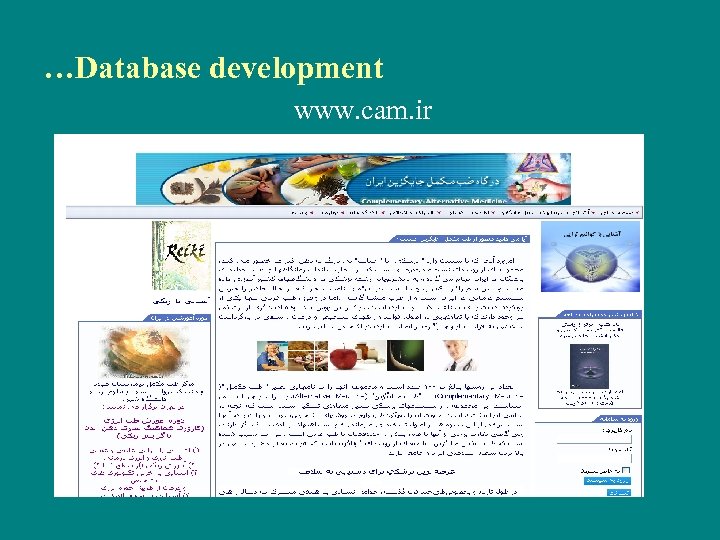…Database development www. cam. ir 