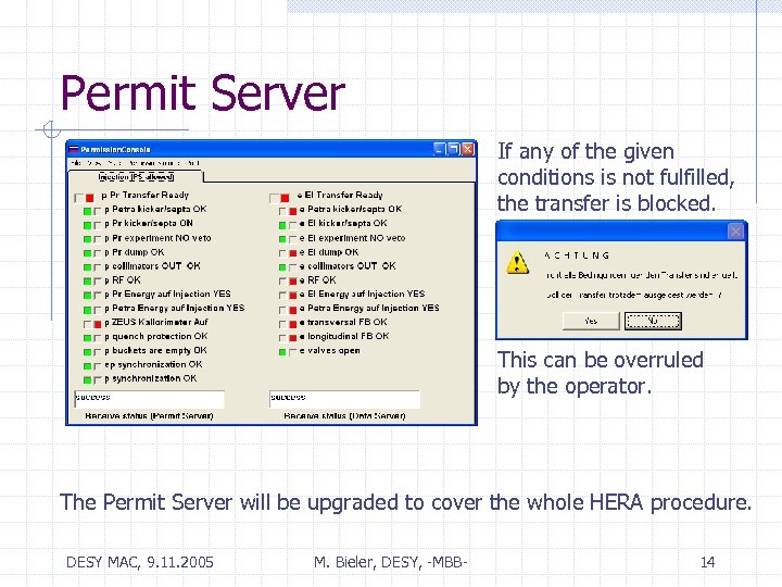 Permit Server If any of the given conditions is not fulfilled, the transfer is