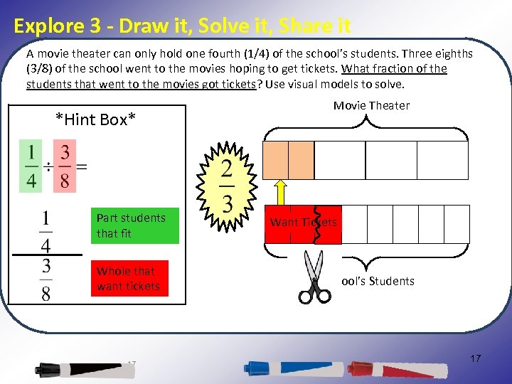 Explore 3 - Draw it, Solve it, Share it A movie theater can only