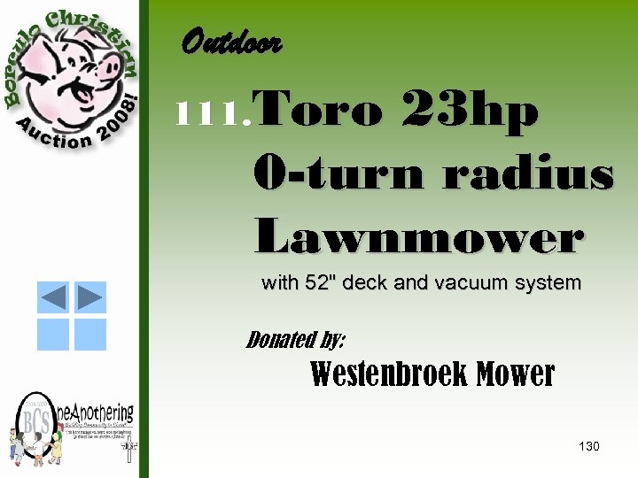 Outdoor 111. Toro 23 hp 0 -turn radius Lawnmower with 52" deck and vacuum