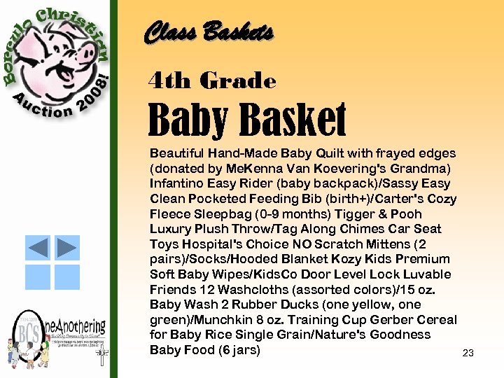 Class Baskets 4 th Grade Baby Basket Beautiful Hand-Made Baby Quilt with frayed edges