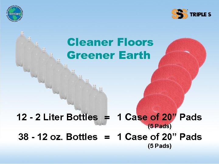 Cleaner Floors Greener Earth 12 - 2 Liter Bottles = 1 Case of 20”