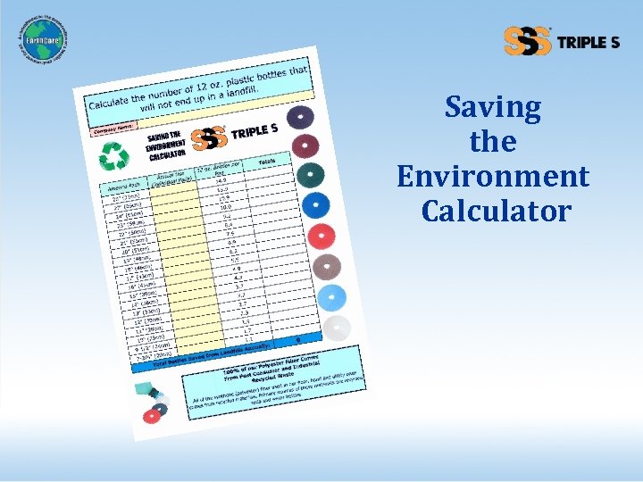 Saving the Environment Calculator 