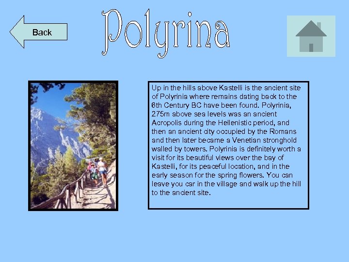 Back Up in the hills above Kastelli is the ancient site of Polyrinia where