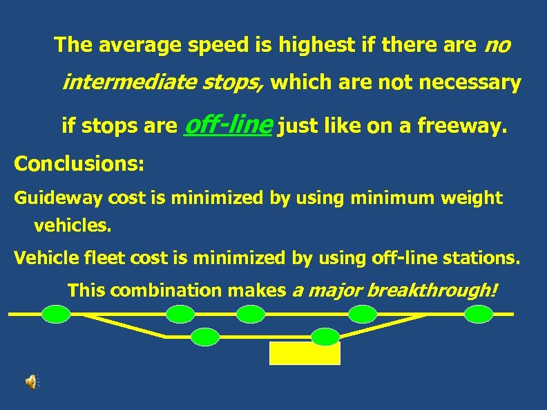 The average speed is highest if there are no intermediate stops, which are not