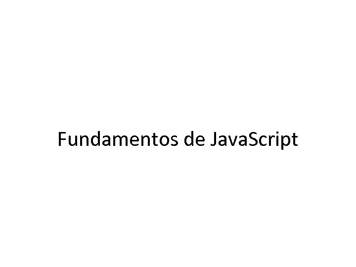 Fundamentos de Java. Script 