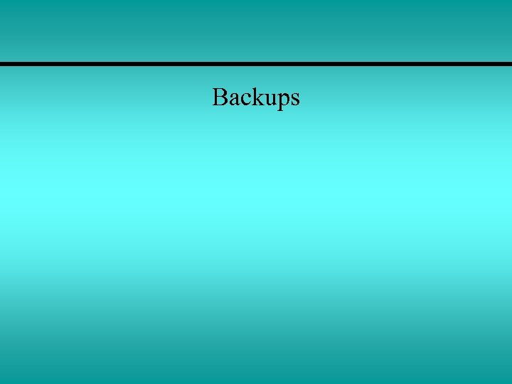 Backups 