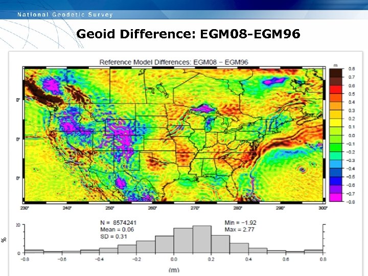 Geoid Difference: EGM 08 -EGM 96 