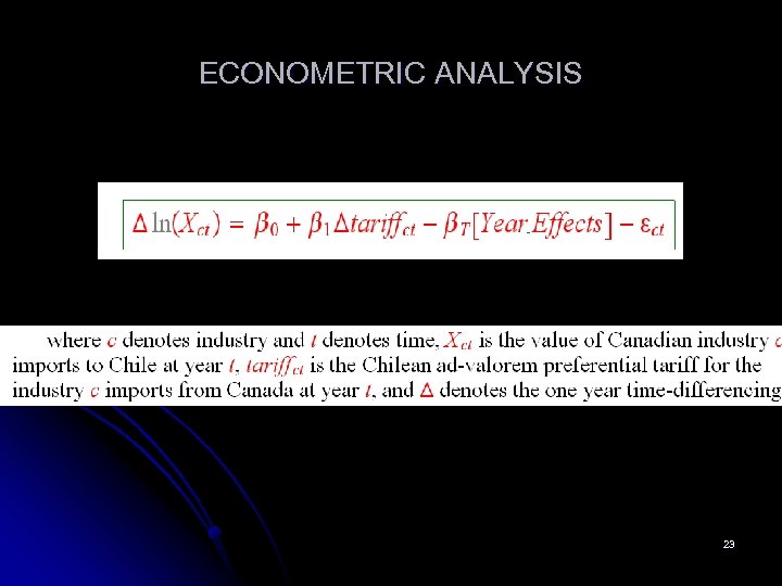 ECONOMETRIC ANALYSIS 23 