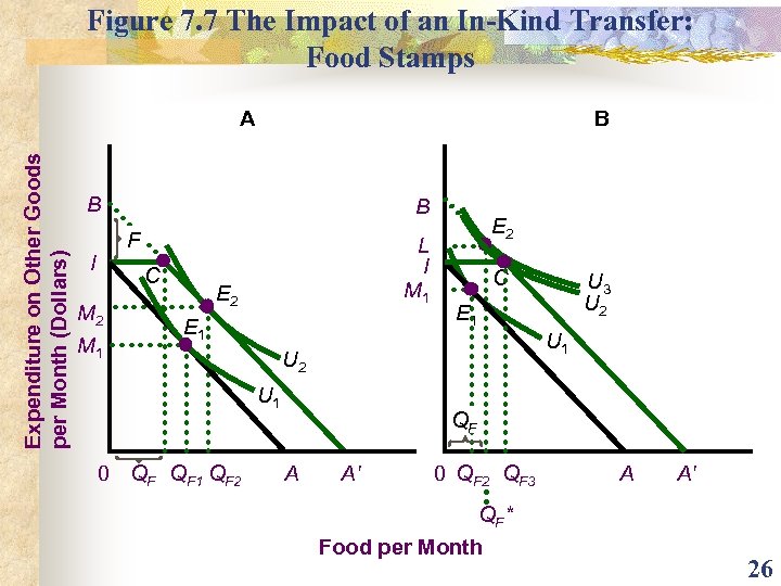 Figure 7. 7 The Impact of an In-Kind Transfer: Food Stamps Expenditure on Other